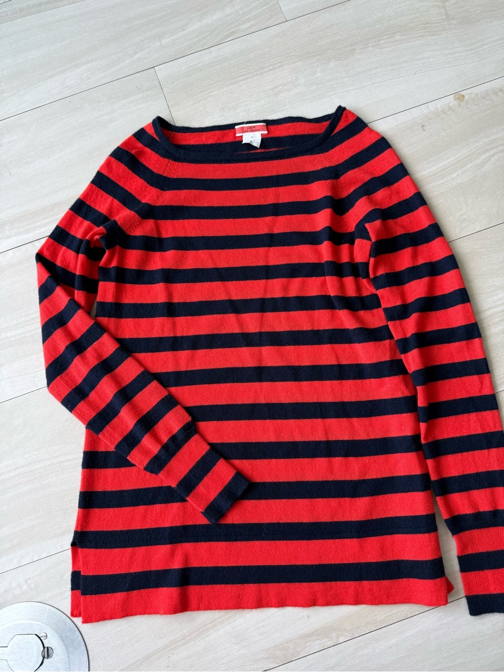 Striped 100% Cashmere Boatneck Sweater
